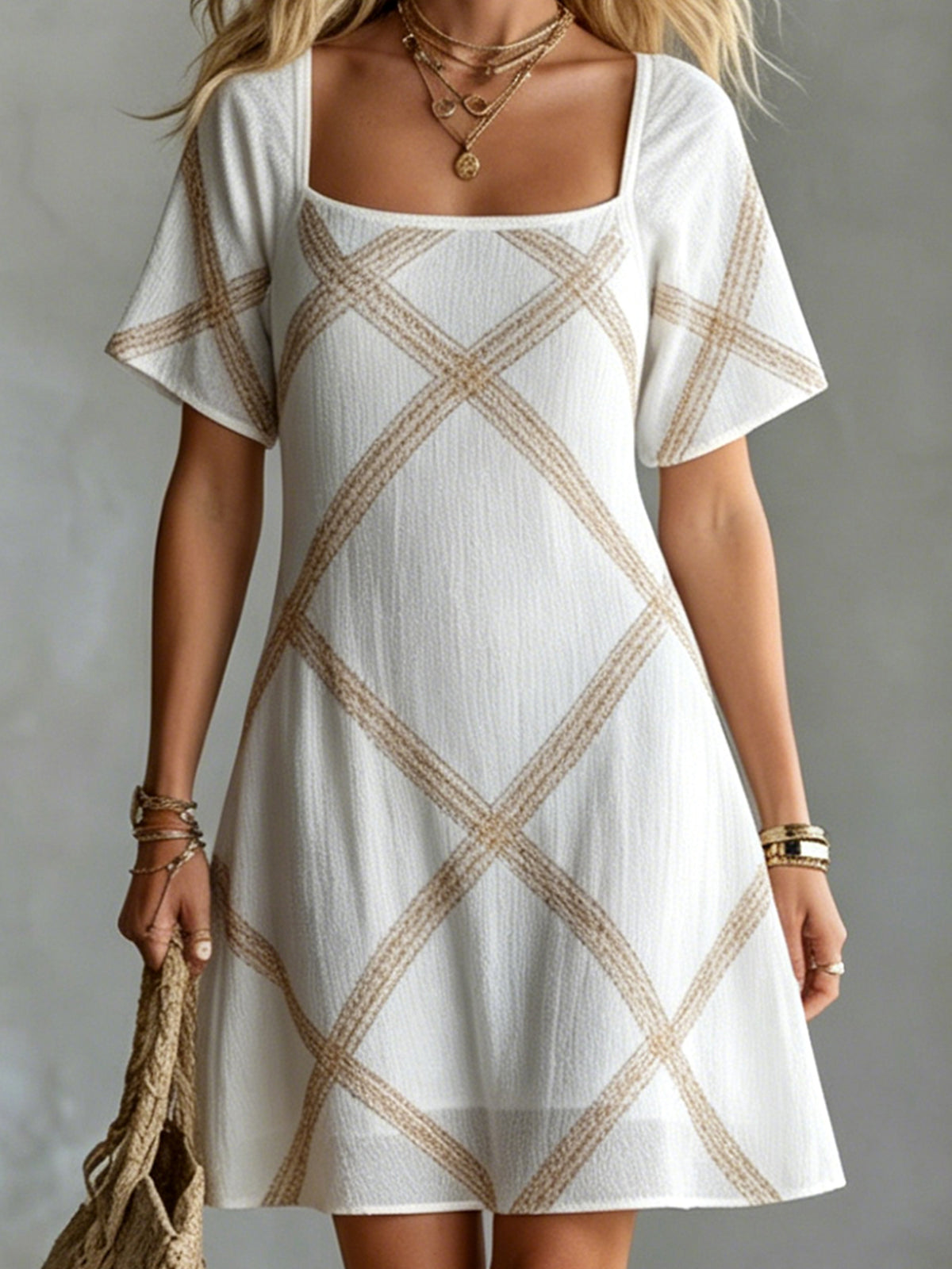 Vestido Escote Cuadrado - Colección 2026
