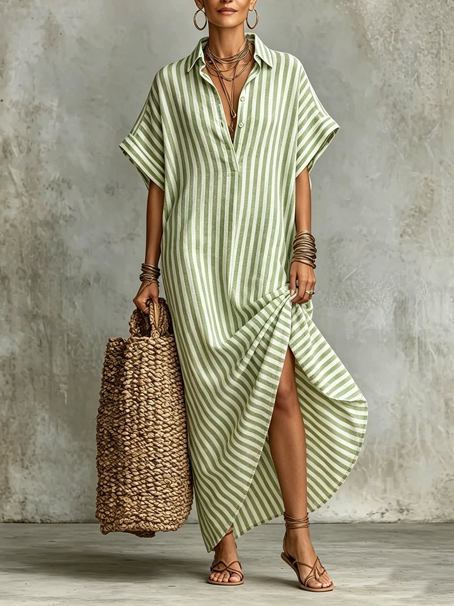 Vestido Minimal Rayado - Colección 2026